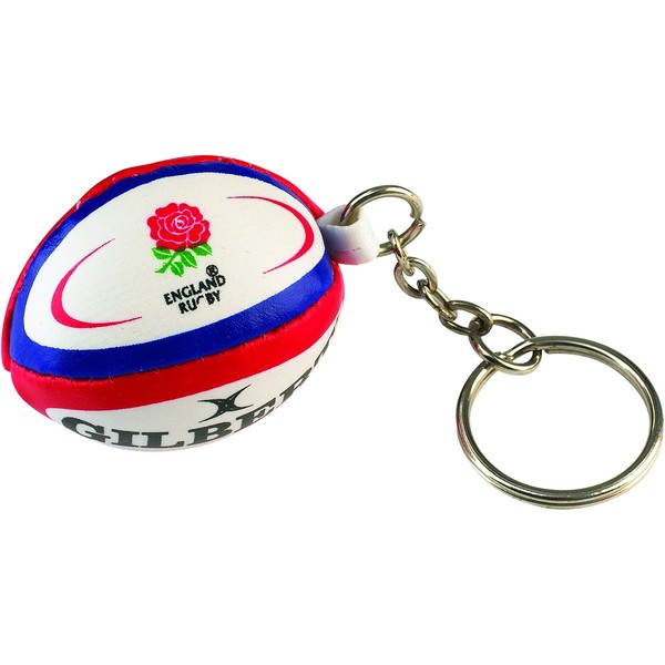 Gilbert Unisex's England Rugby Ball Keyring, Multi-Colour, One Size