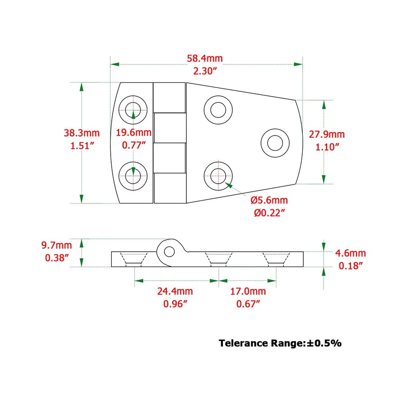 9Tong Hardware Bracket Door Hinge Steel Heavy Duty Boat Hinge