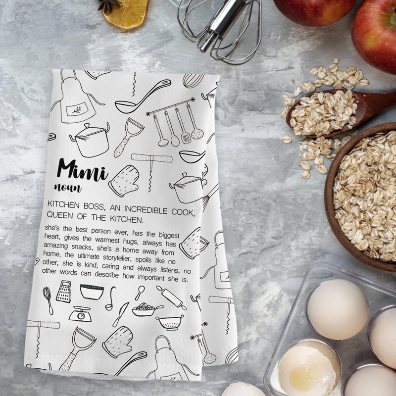 LEVLO Mimi Kitchen Towel Mimi Grandma Gifts Mimi Gift Grandma