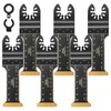 6 Pack Titanium Multi Tool Blades Extra-Long Reach Oscillating Saw