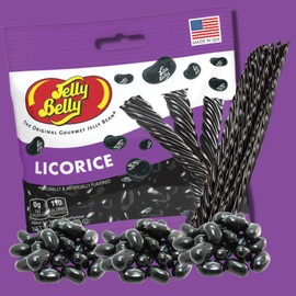 Black Licorice Lovers Jelly Bean Assortment with Bridge Mix and Beans Candy, Assorted Gourmet Shareable Candy, Pack of 2, 3.5 Ounces Each