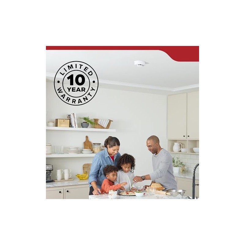 Kidde Kidde Hardwired Smoke Detector, 10-Year Battery Backup, Interconnectable, LED