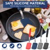 Gejoy 4 Pcs Silicone Cookie Spatula Turner Mini Brownie Spatula