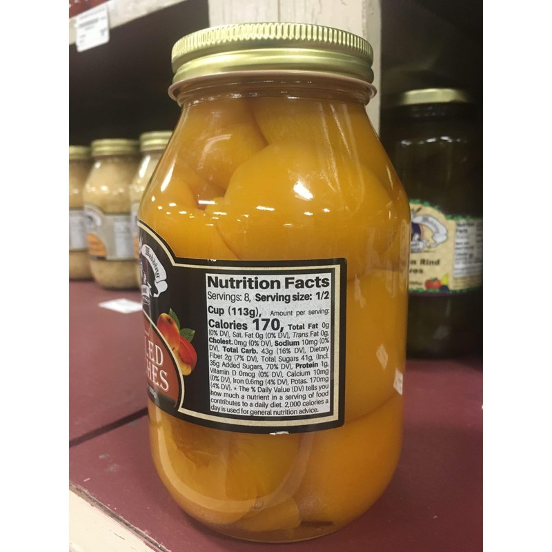 Amish Wedding Ready to Eat Peaches, USA Made 32 ounce