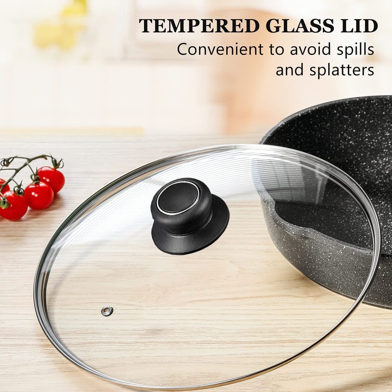 7 Inch Pot Lid Tempered Glass Pan Lids - Oven