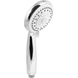 Cornat Carballo SA330794 Hand Shower Head Diameter 100 mm Chrome-Plated 5 Jet Types: Normal, Soft and Massage Jet Anti-limescale and Water-Saving Insert Eco Shower Head for Shower and Bathtub