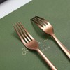 Copper Dinner Forks 6 Piece, Stainless Steel 8'' Forks Silverware