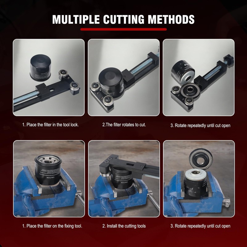3mirrors Oil Filter Cutter Oil Filter Cutting tool with 3