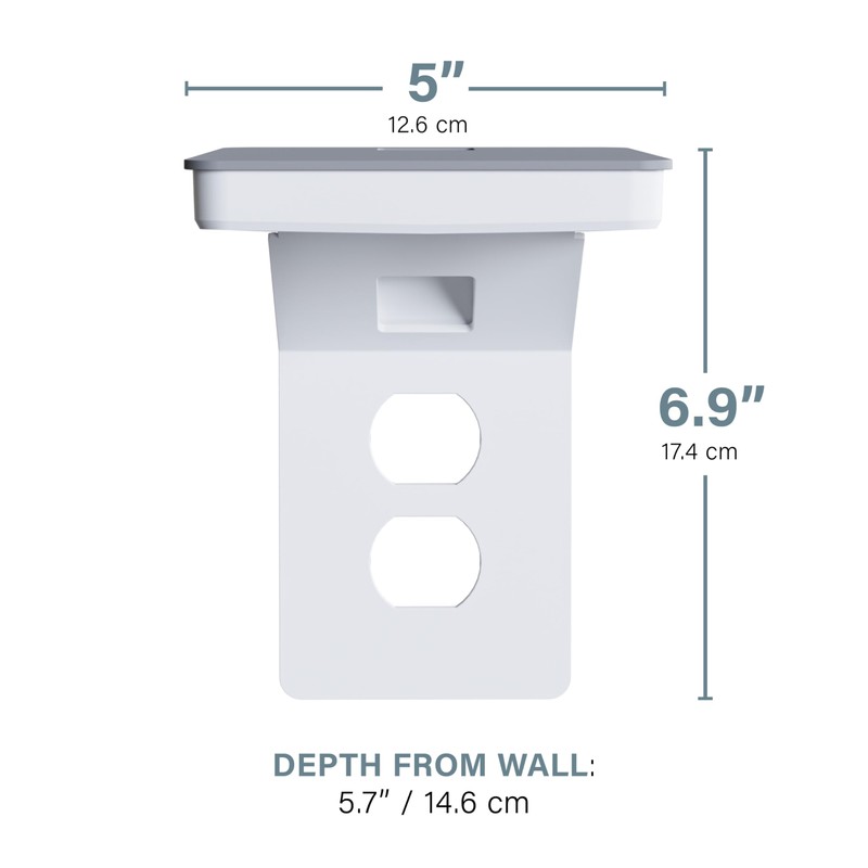 Sanus Made for Google Small Device Outlet Shelf in White