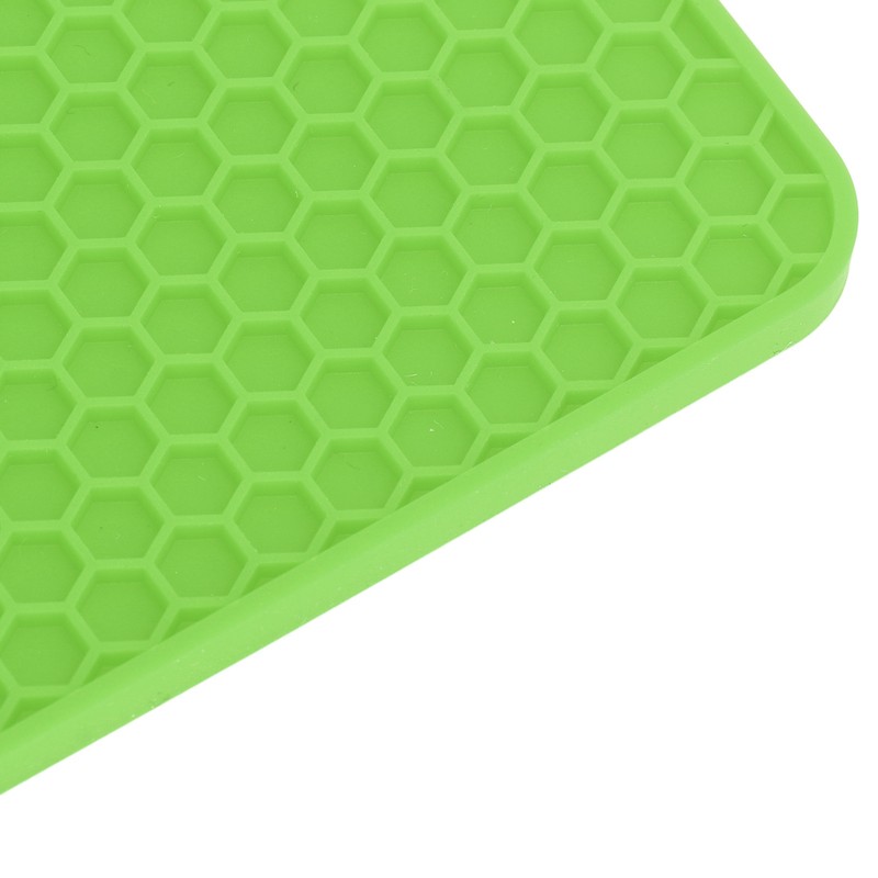 5Pcs Silicone Trivet Mat Square Round Honeycomb Hot Pad Non