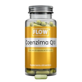 Coenzima Q10 30 Capsulas de 500 mg - Suministro para 1 mes - Suplemento alimenticio antioxidante - Flow Supplements