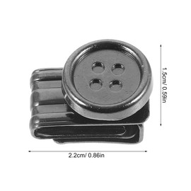 BELLIFFY 6 Pcs Button Pants Buttons Button End Brace Clips for Men Button Suspenders Suspenders Clips Clothing Support Clips Hanging Leather Men Wrist Clips