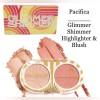 PACIFICA GLIMMER SHIMMER BLUSH & HIGHLIGHTER DUO FIRE LIT Glow