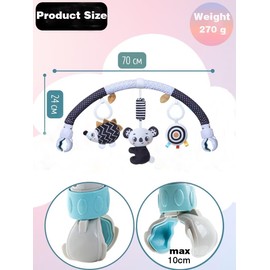 Pau1Hami1ton Baby Stroller Arch Toys, Car Seat Toys,Bouncer Toy Bar/Mobile for Bassinet,Adjustable Baby Hanging Toys Fit for Crib Bed,Stroller,Car Seat,Baby Gifts.S-19(Koala)