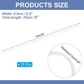 PATIKIL 25 Pcs Transparent Plastic Boning 8 Inch Clear Corset Strip Bone for Sewing Corset Costume(5mm 1/5" WIDE)