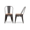 Baxton Studio Henri Vintage Rustic Industrial Style Tolix-Inspired Bamboo and