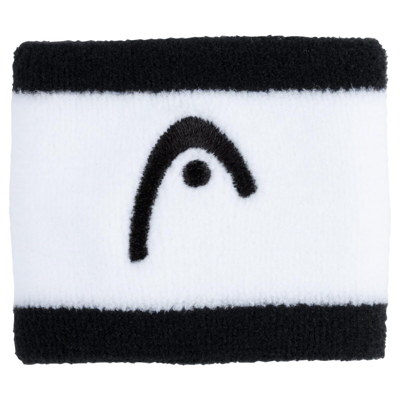HEAD Unisex Adult Wristband Striped 2.5, Black/White, 2.5 Inches