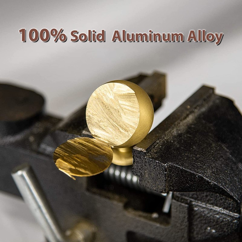 goldenwarm 10 Pack Gold Cabinet Knobs Kitchen Drawer Knobs -