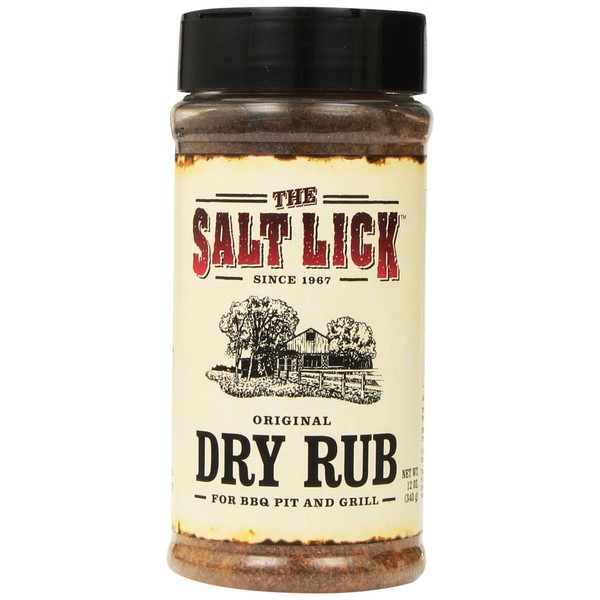 Salt Lick Original Dry Rub Seasoning - for BBQ Pit & Grill, 12 oz