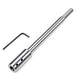 10 inch Forstner Bit Extension for Adding Over 8-3/4 inches of Drilling Depth to Your Forstner Bit Ideal for Wood Turners Furniture and Construction (3/8 inch Collet)