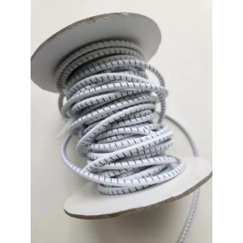 Unbranded 1/8" 4 mm Elastic wrapped Cord trim athletic white grey Rope - USA stock