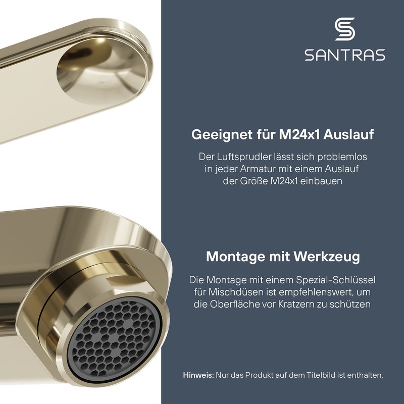 SANTRAS® M24 x 1 Aerator for Any Standard Tap with