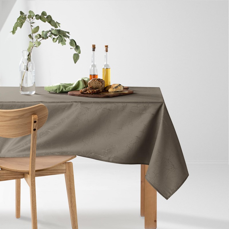 Filumi Tablecloth 140 x 220 cm Oval Beige Washable for