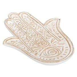 Hamsa Tray Hand of Fatima - Empty Bags Made of MDF Stained