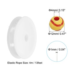 PATIKIL 12mm Acrylic Softball Beads Bulk, 100 Pack Sports Ball Beads Bulk Round Sports Spacer Beads with 4.4 Yard Elastic Rope for DIY Crafts Bracelet Necklace Making, Yellow Red