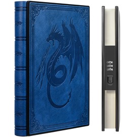 ZXHQ Diary with Lock, A5 Journal with Built-in Lock, 180° Lay Flat, Journal for Men & Women, Personal Planner Organizer, 220 Pages 120Gsm Paper, 5.9 x 8.5inch Blue