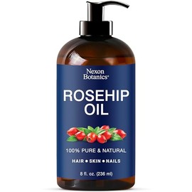 Nexon Botanics Aceite De Rosa Mosqueta Para El Rostro, 8 Onzas Líquidas - Aceite De Semilla De Rosa Mosqueta Para Gua Sha, Masajes Y Cuidado De La... 