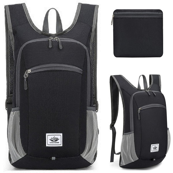 15L Mochila Senderismo Ligera, Mochilas de Viaje Plegable para Hombre