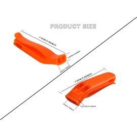 5 Pack Emergency Survival Whistle, 3-in-1 Emergency Whistles with Compass and Thermometer, Loud Safety Whistle with Lanyard for Outdoor Hiking (Orange)