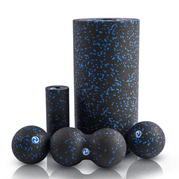 WoNicer Medium-Firm Foam Roller, 5-Piece Yoga Foam Roller Set, Massage