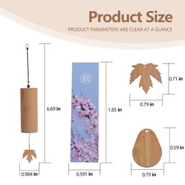 Meditation Chimes, Bamboo Wind Chimes, Wood Wind Chimes Chime for Sound Healing Meditation Relaxing Meditation,Wind Chimes Unique Decor Gift for Outdoor