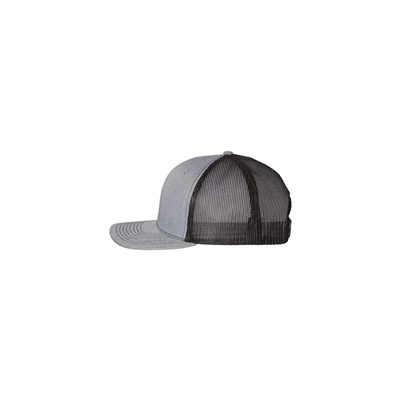 Richardson 112 Trucker Snapback Cap Heather Grey/Black Adjustable