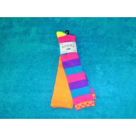Rider's by Lee Colorful Knee High Socks 2 Pair Size 9-11 M Fit Shoe Sizes 4 -10 Made By LEE