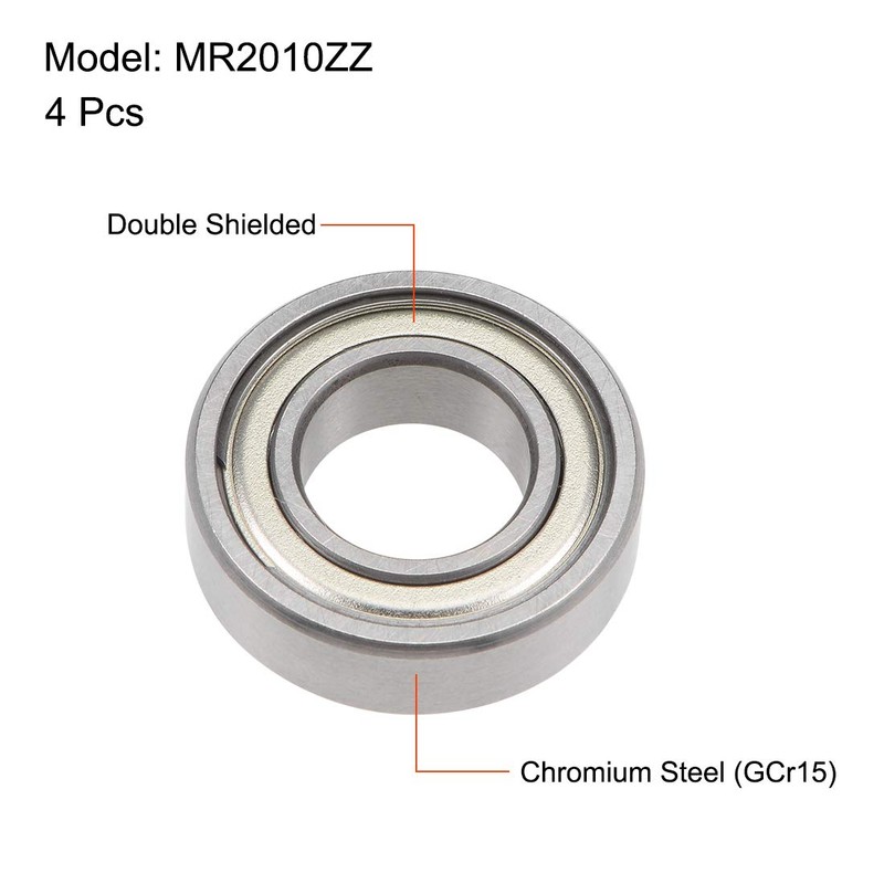 sourcing map MR2010ZZ Deep Groove Ball Bearings 10mm x 20mm