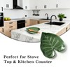 Leaf Spoon Rest, Leaf-shaped Ceramic Spoon Rest for Stove Top,