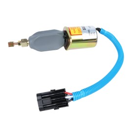 Worldthump Shut Off Solenoid, 1pc Fuel Stop Solenoid 127973 1751ES-12A6UC3B1S5 1700-1506 Replacement for Kubota Engine V2203 for Gehl Skid Steer Loader SL4625 4625SX 4625DX