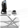 SHW 32-Inch Height Adjustable Standing Desk Converter Riser Workstation with