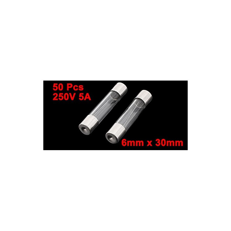 uxcell 250V 5A F5AL250V Fast Quick Blow Glass Tube Fuses