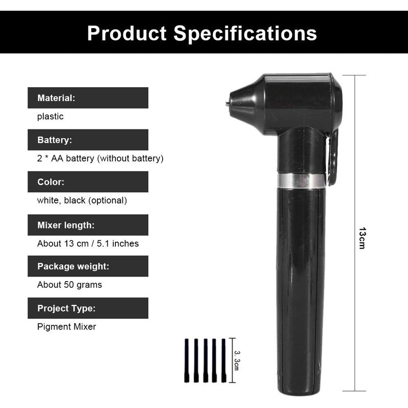 Máquina Mezcladora de Pigmento para Tatuaje Eléctrica Negra, Agitadora de