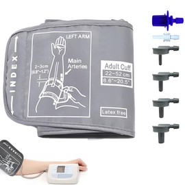 Blood Pressure Cuff Upper Arm Accessories, 22-52 cm Large Cuff for Blood Pressure Monitor with 6 Joints, Blood Pressure Monitor Upper Arm Cuff, Compatible with Most Blood Pressure Monitors