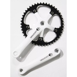 For Micargi 46T Tooth Crank Set with Chainring Fixed Gear 170mm Crank Arms 9/16" Pedal Hole - Black