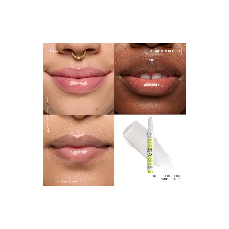 NYX Professional Makeup Fat Oil Slick Click, Brillo de Labios