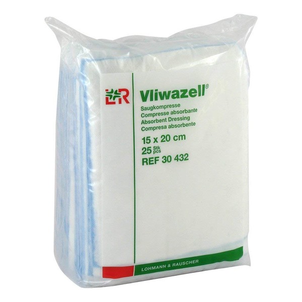 VLIWAZELL Absorbent Dressings 15 x 20 cm Non-Sterile Pack of 25