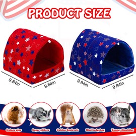 UPINS 2 Pack Guinea Pig Bed, Guinea Pig Hideout Washable Small Animal House Cage Accessories for Dwarf Rabbits Chinchillas Hamsters Hedgehogs Ferrets Bearded Dragons and Rats