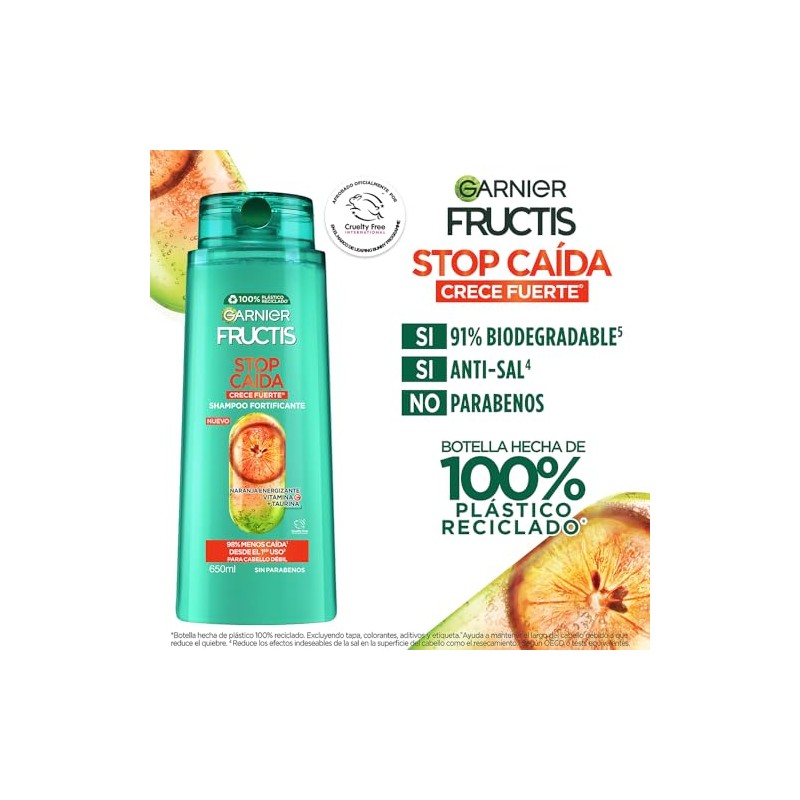 Garnier Fructis Shampoo Crece Fuerte, 650 ml