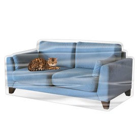 Imperius Clear Thick Heavy Duty Water Resistant Loveseat Sofa Cover,Waterproof Plastic Shield Covers for Loveseat Sofa Vinyl Sofa Cover to Prevent Scratching by Dogs and Cats